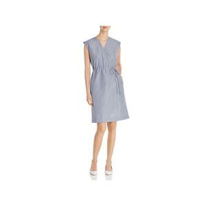 LE GALI Womens Navy Striped Cap Sleeve Above The Knee Sheath Dress Size: S